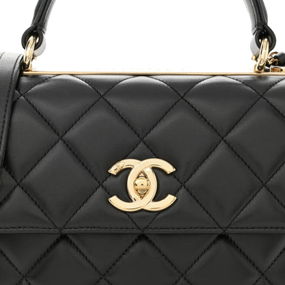 Chanel Lambskin Quilted Small Trendy CC Dual Handle Flap Bag Black 9 of 11