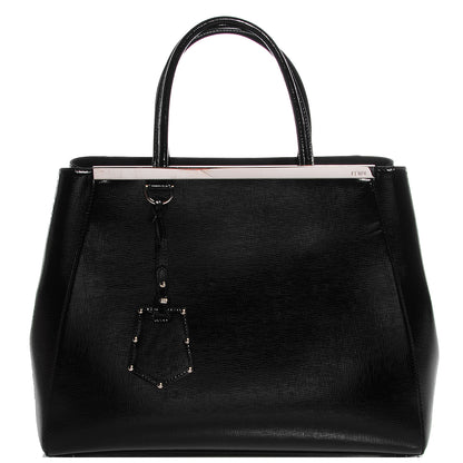Fendi Patent Vitello Elite Regular 2Jours Tote Black 1 of 11