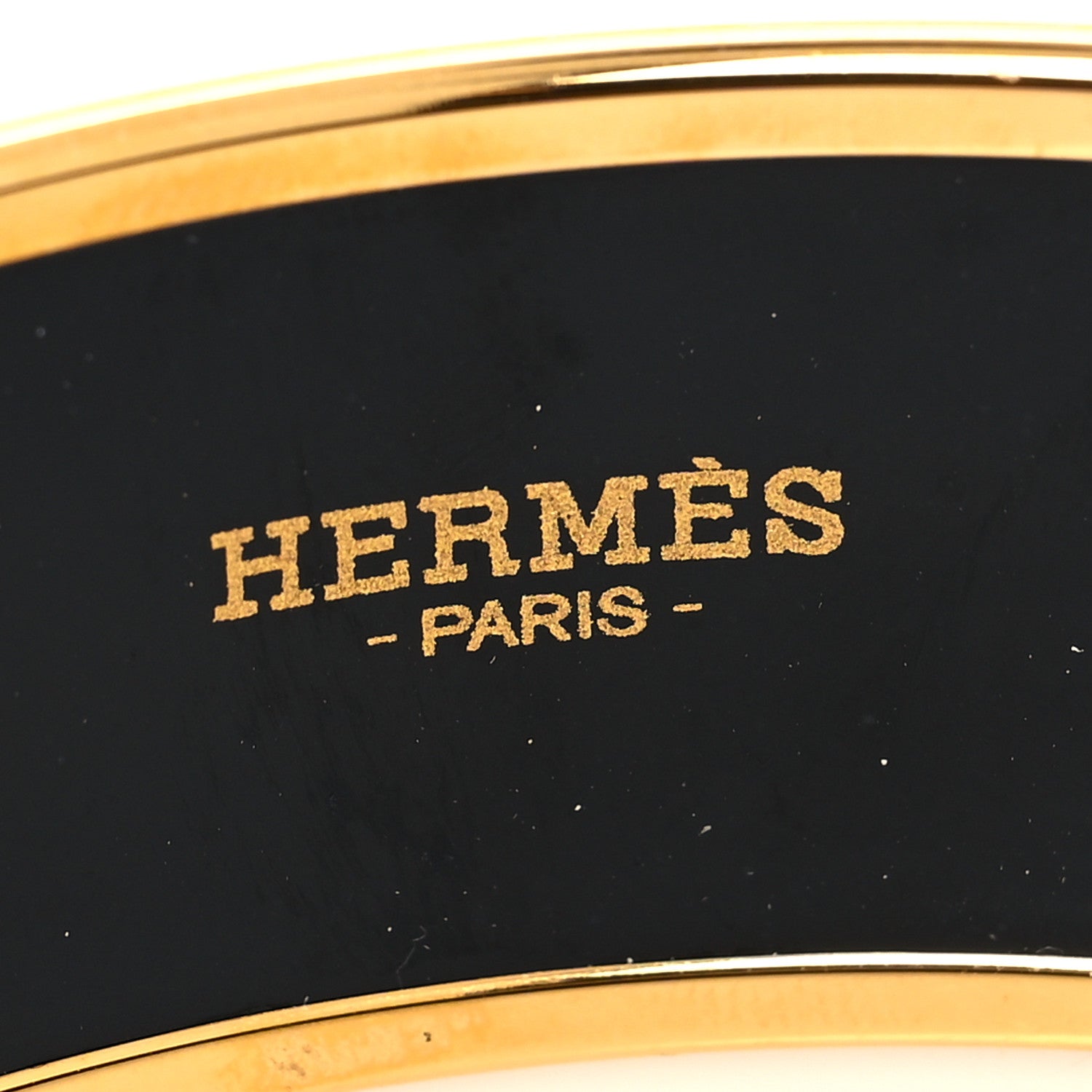 Hermes Enamel Printed Colliers de Chiens Wide Bracelet 65 4 of 5
