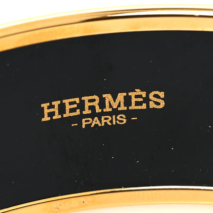 Hermes Enamel Printed Colliers de Chiens Wide Bracelet 65 4 of 5