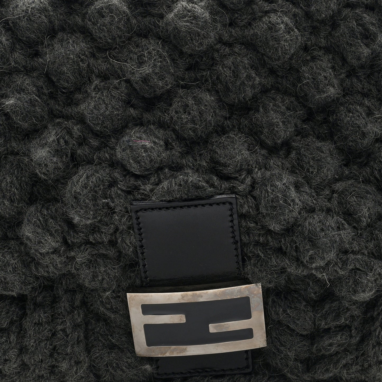 Wool Knit Mama Baguette Grey