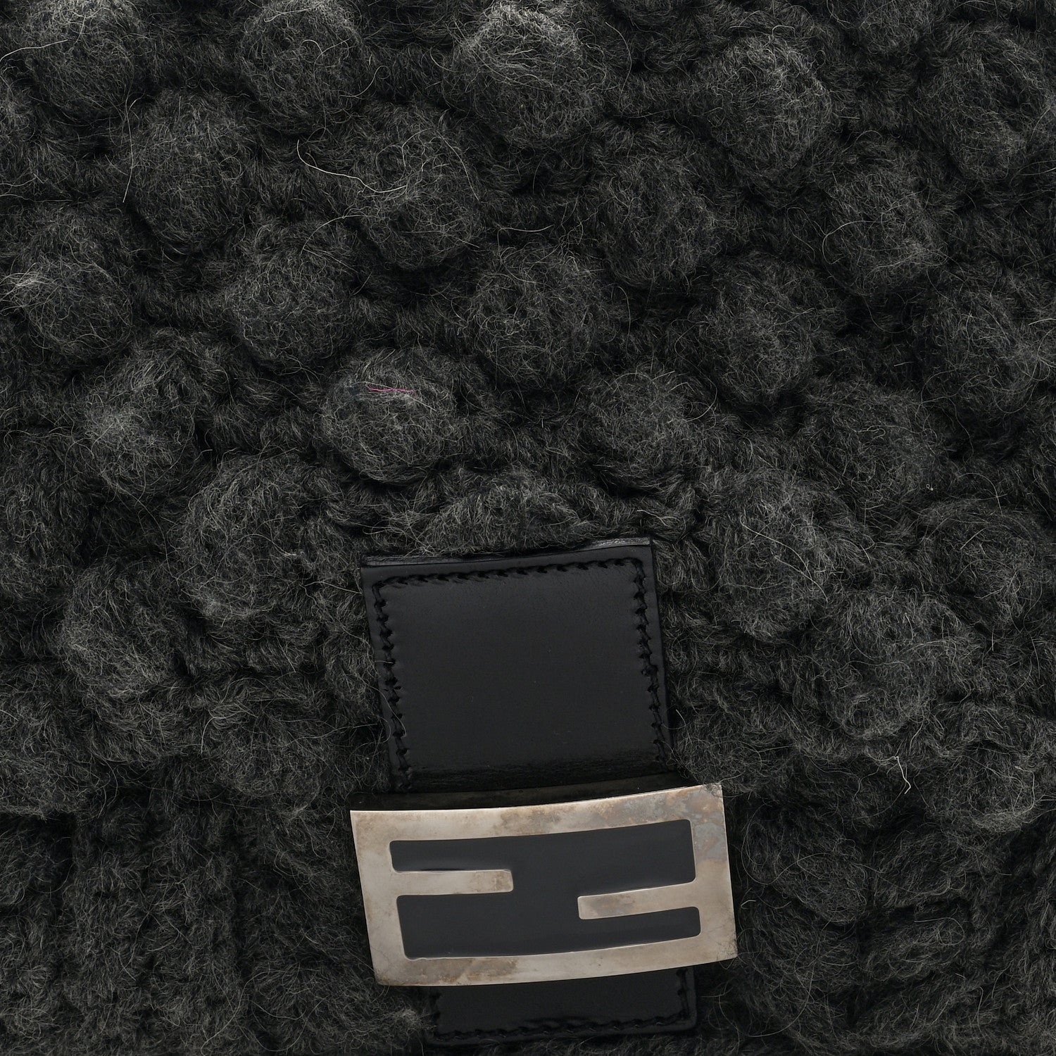 Fendi Wool Knit Mama Baguette Grey 7 of 9