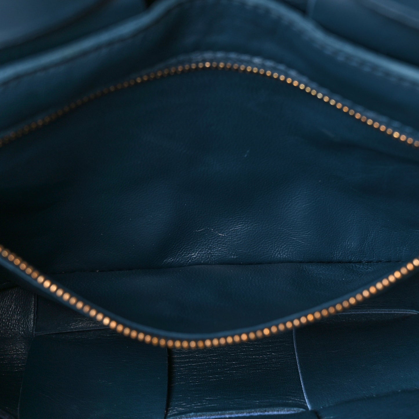 Grained Calfskin Maxi Intrecciato Cassette Crossbody Bag Deep Blue