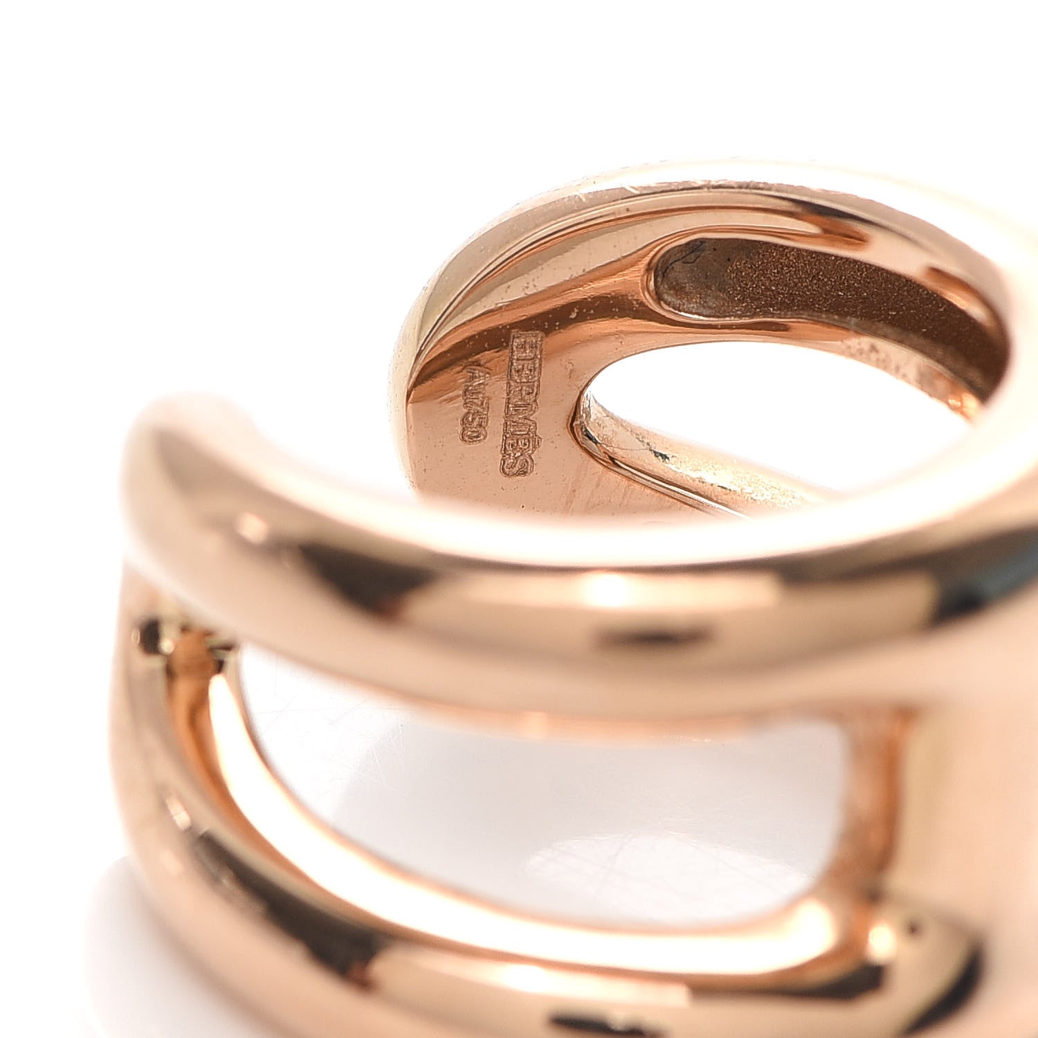 Hermes 18K Rose Gold PM Osmose Ring 47 4 4 of 6