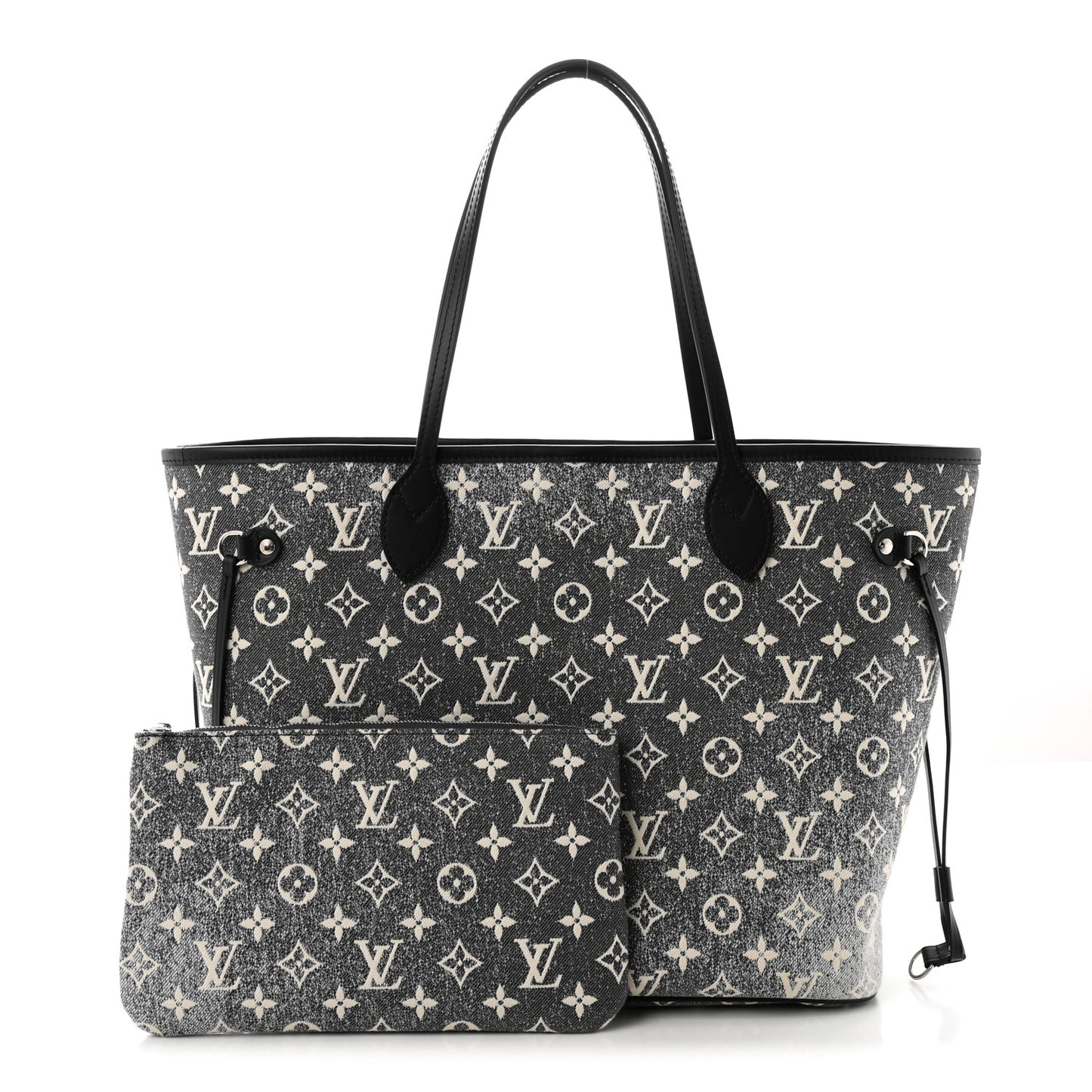 Denim Monogram Jacquard Neverfull MM Grey