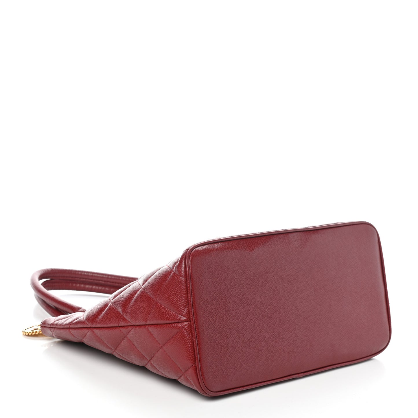 Caviar Quilted Medallion Tote Red