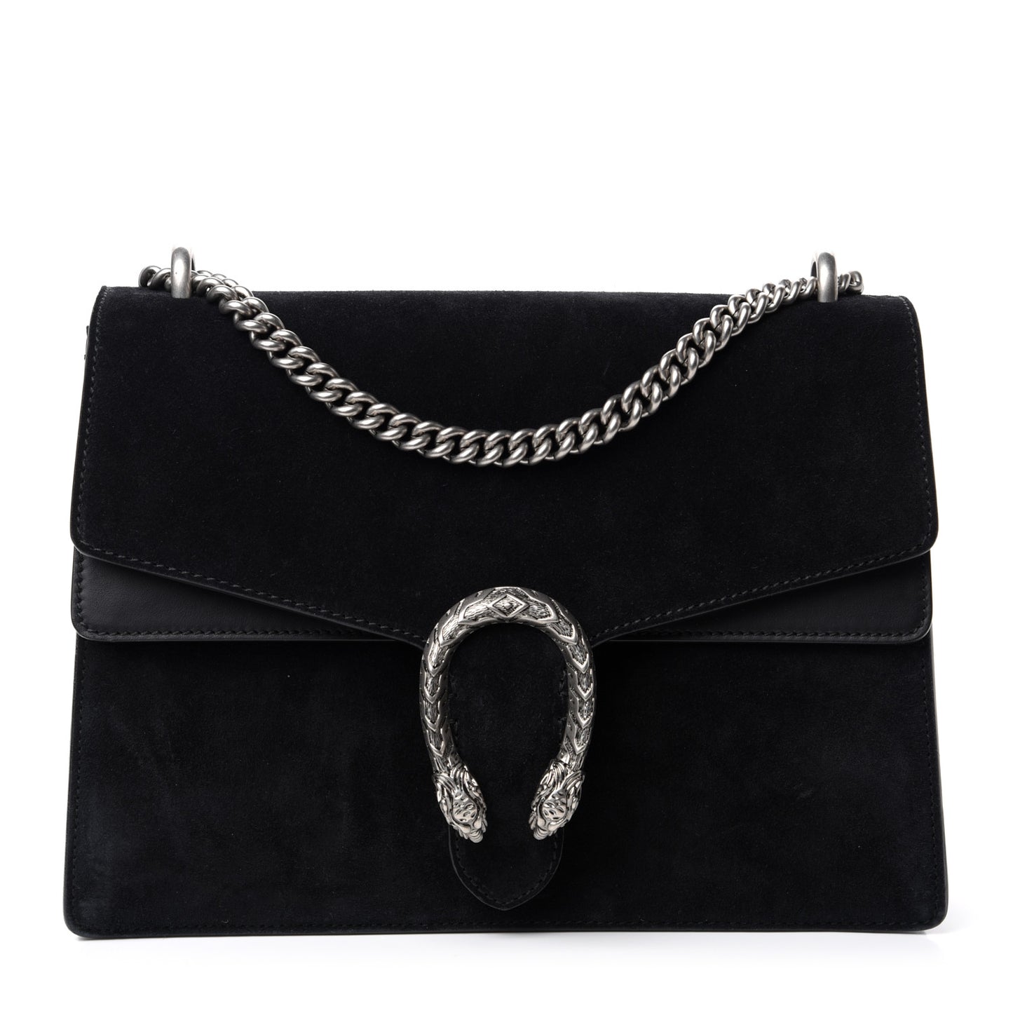 Suede Medium Dionysus Shoulder Bag Black