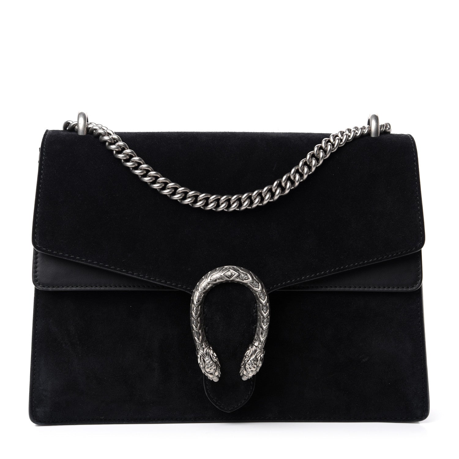 Gucci Suede Medium Dionysus Shoulder Bag Black 1 of 10