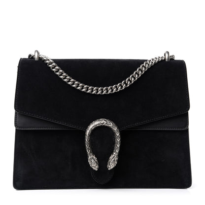 Gucci Suede Medium Dionysus Shoulder Bag Black 1 of 10
