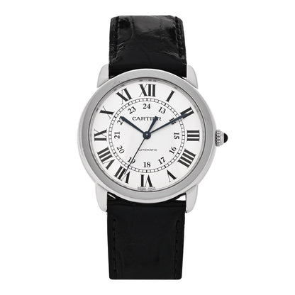 Cartier Stainless Steel Alligator 36mm Ronde Solo Automatic Watch 1 of 6