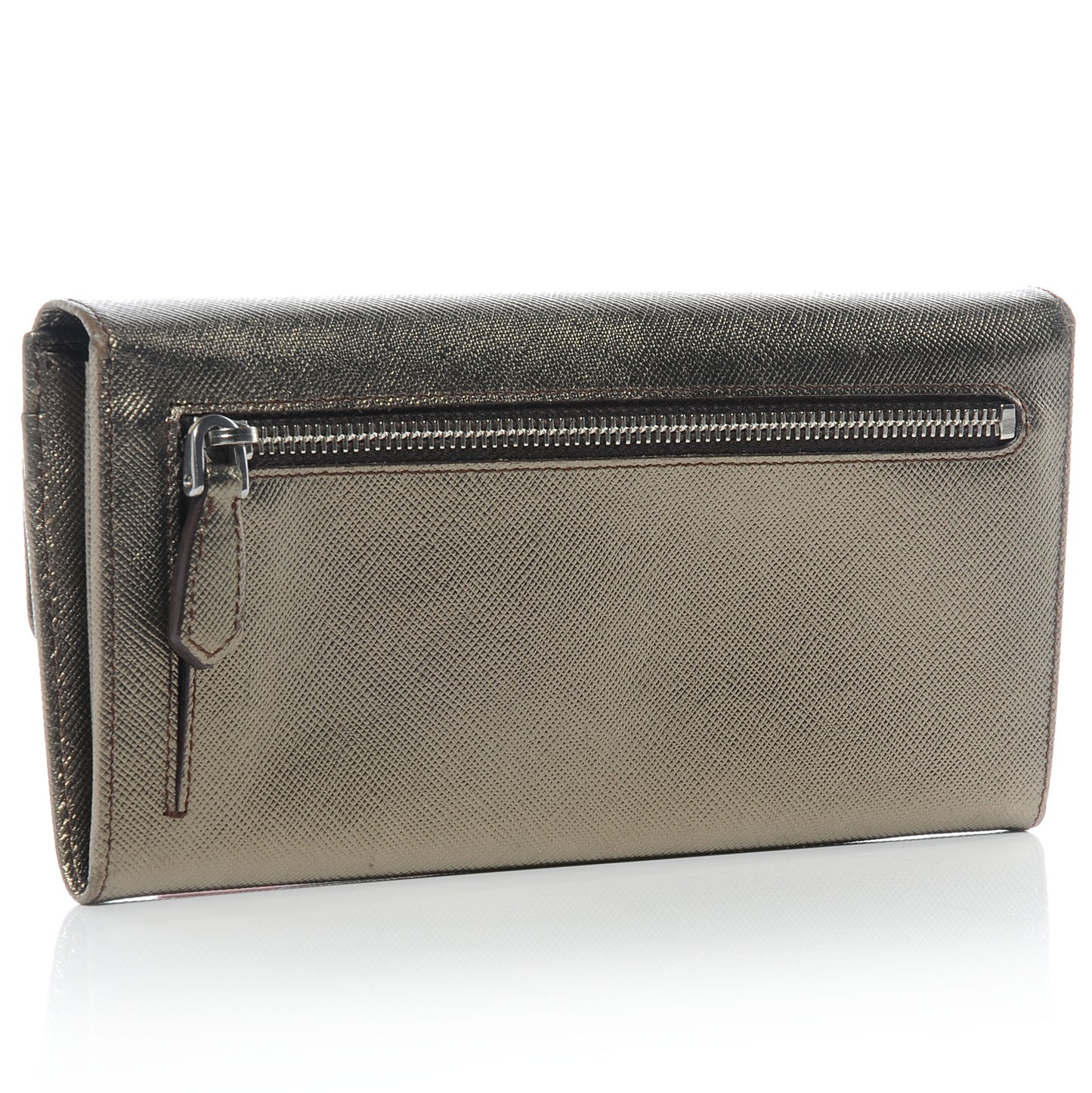 Saffiano Stones Continental Wallet Piombo