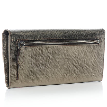 Prada Saffiano Stones Continental Wallet Piombo 3 of 8