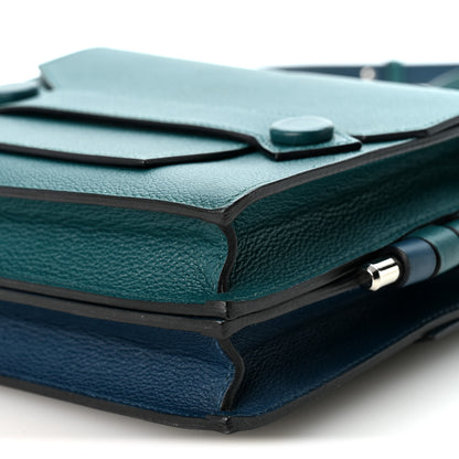 Hermes Evercolor Twins Bag Deep Blue Vert Bosphore 10 of 10