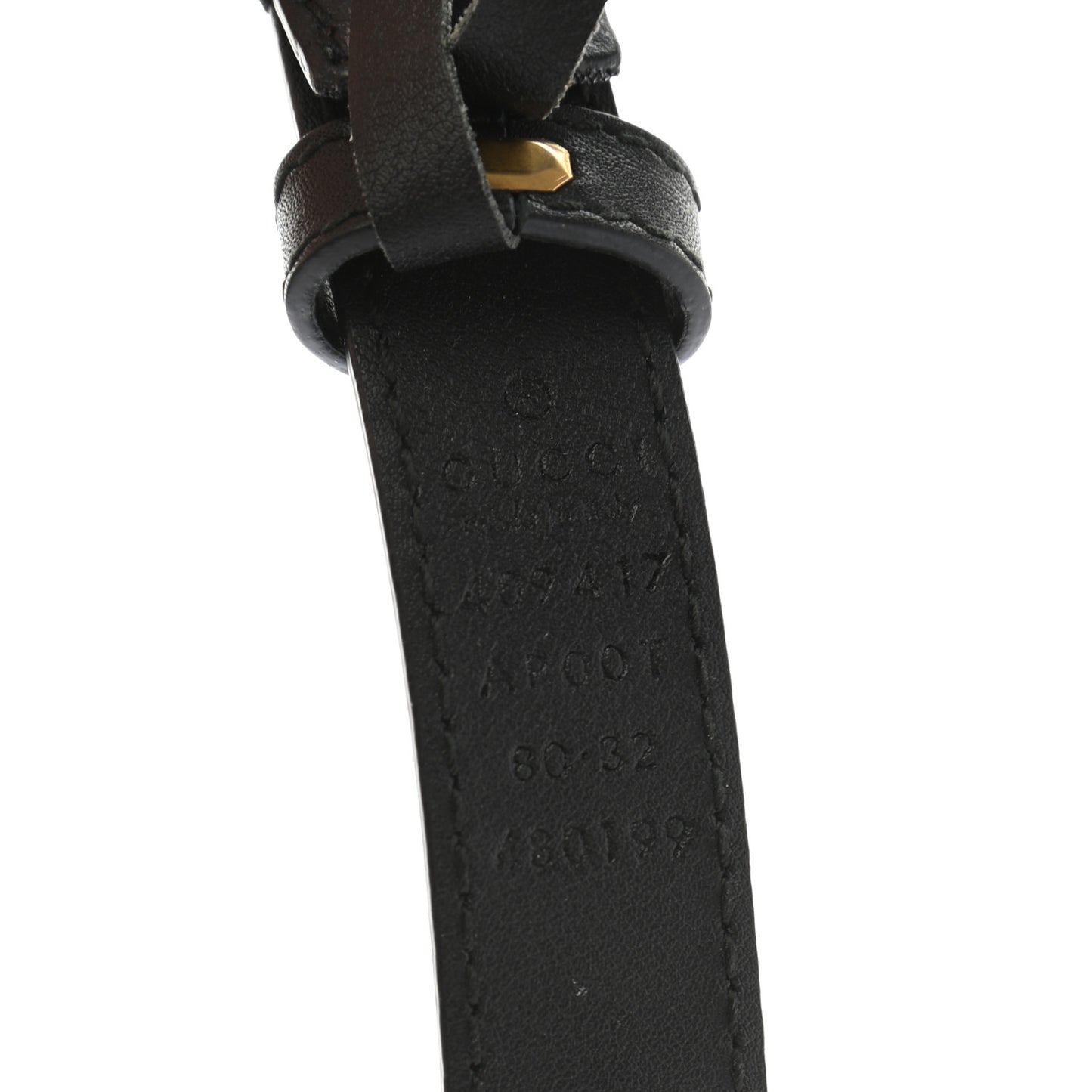 Calfskin Double G 20mm Belt 80 32 Black