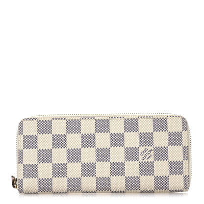 Louis Vuitton Damier Azur Clemence Wallet Rose Ballerine 1 of 7