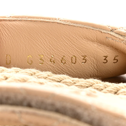 Chanel Cord Lambskin Quilted Logo Mules 35 Beige 10 of 13