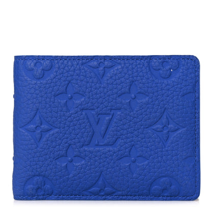 Louis Vuitton Taurillon Monogram Multiple Wallet Blue 1 of 6