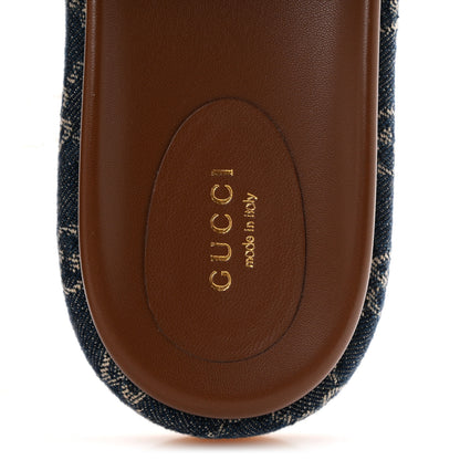 Gucci New Denim GG Monogram Angelina Platform 55mm Slide Sandals 40.5 Blue Tea 8 of 10