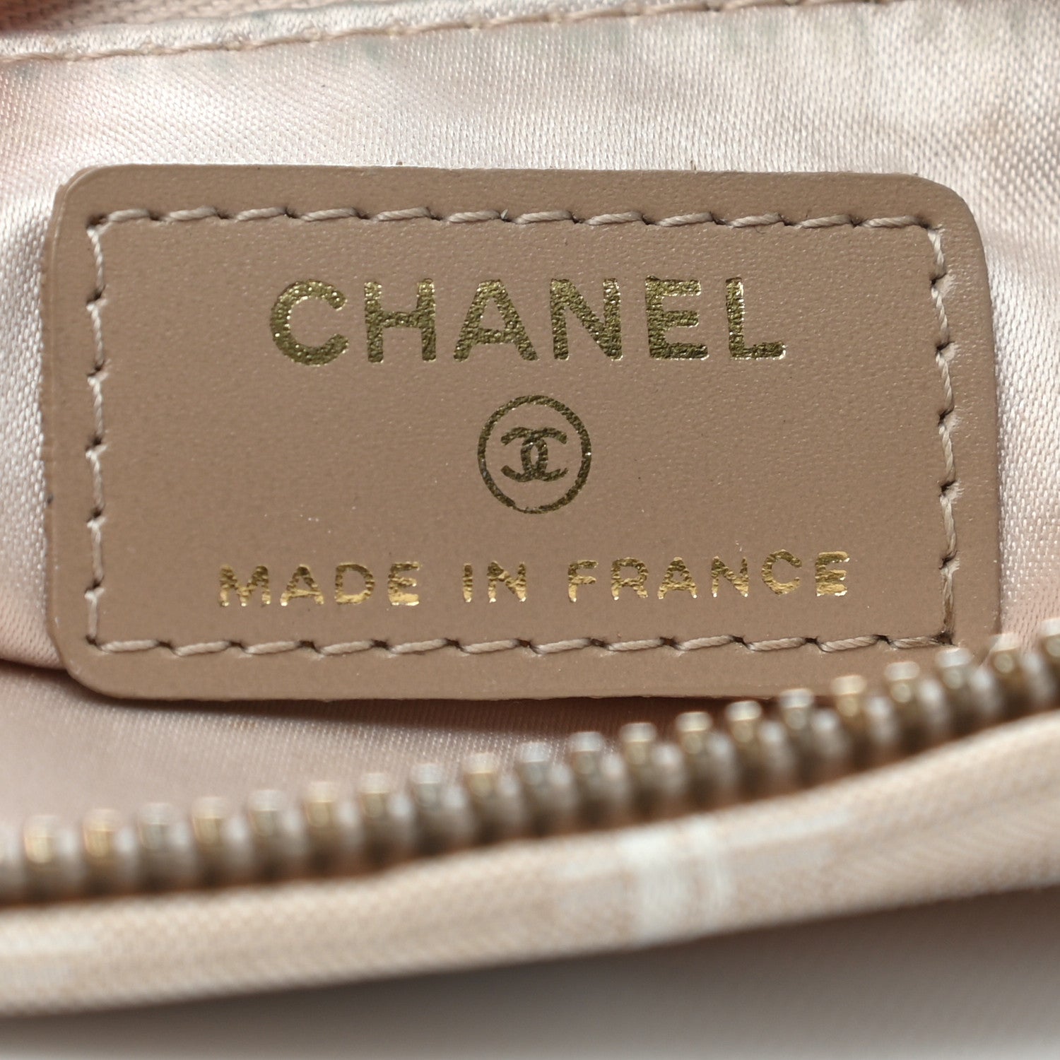 Chanel Nylon Travel Pouch Beige 6 of 8