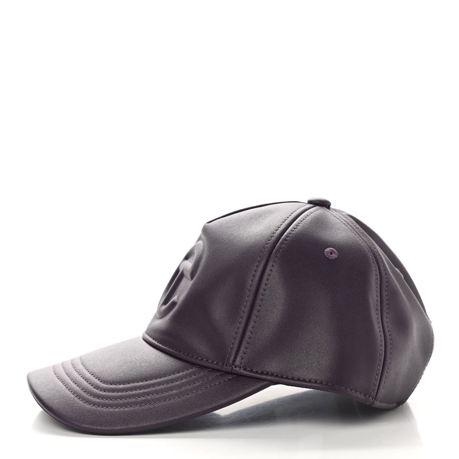Telfar Vegan Leather Logo Embossed Hat Eggplant 4 of 8