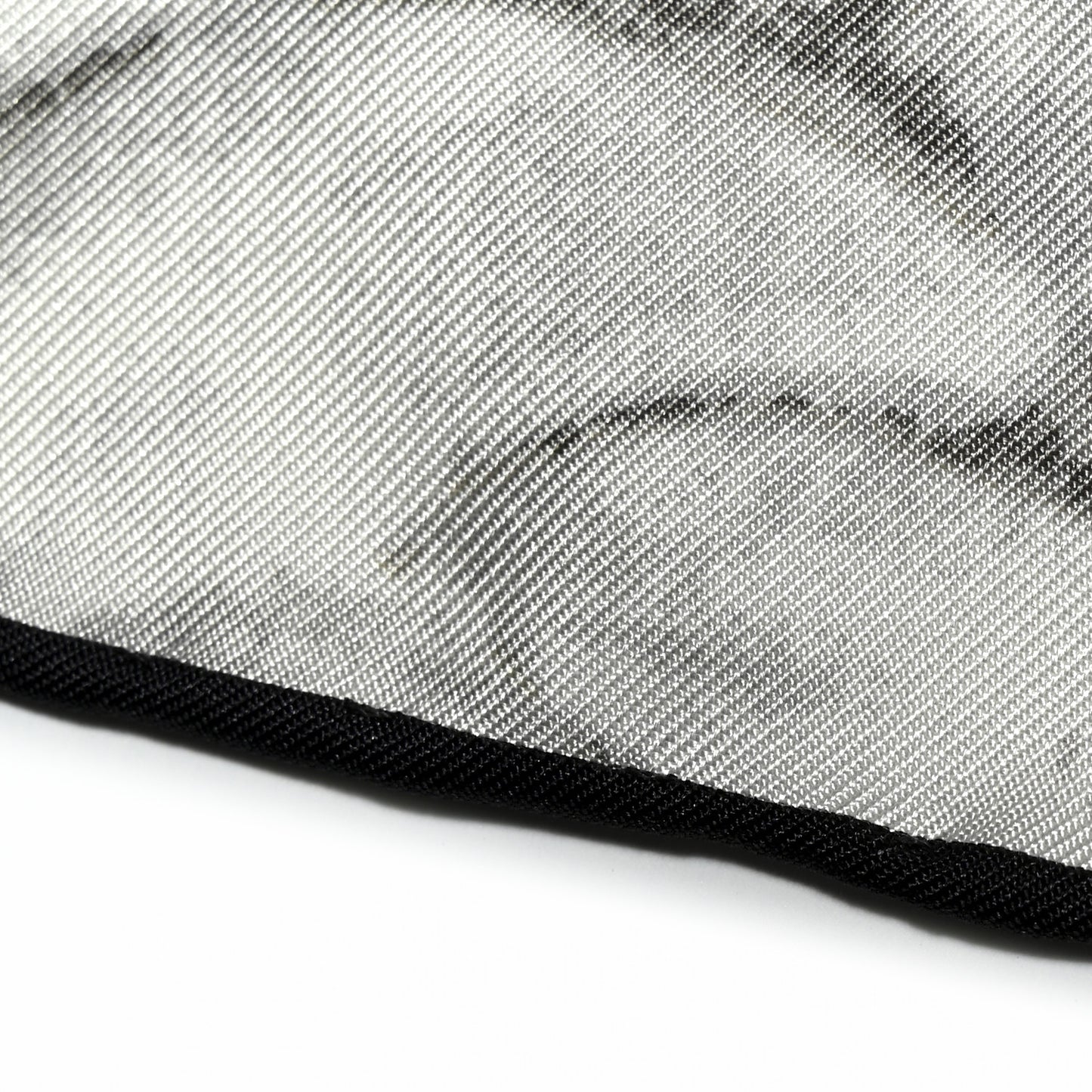 Silk CC Logo Camellia Scarf White Black