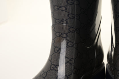 Gucci Rubber Monogram Rain Boots 37 Transparent Blue 14 of 14