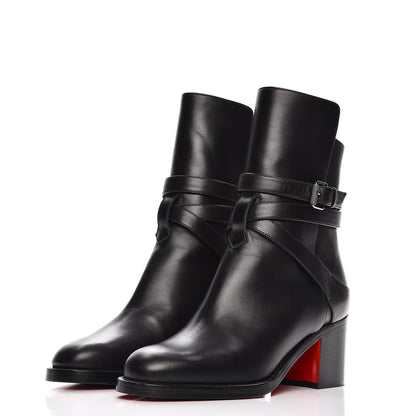 Christian Louboutin Calfskin Karistrap 70 Ankle Boots 34.5 Black 2 of 8