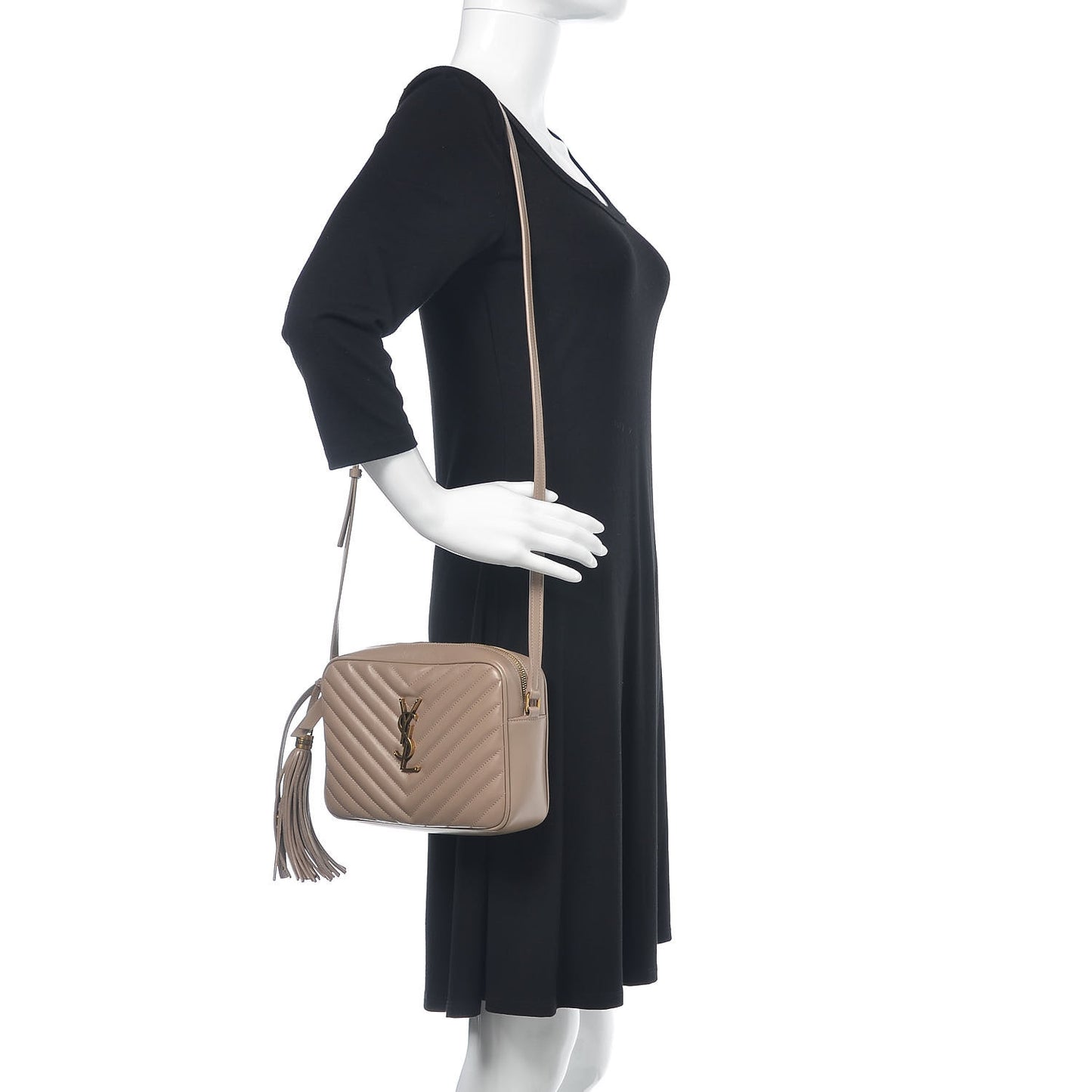 Calfskin Matelasse Monogram Lou Camera Bag Dusty Grey