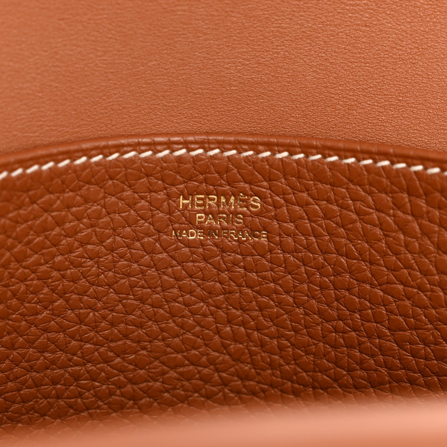 Hermes Taurillon Clemence Halzan 31 Gold 11 of 23