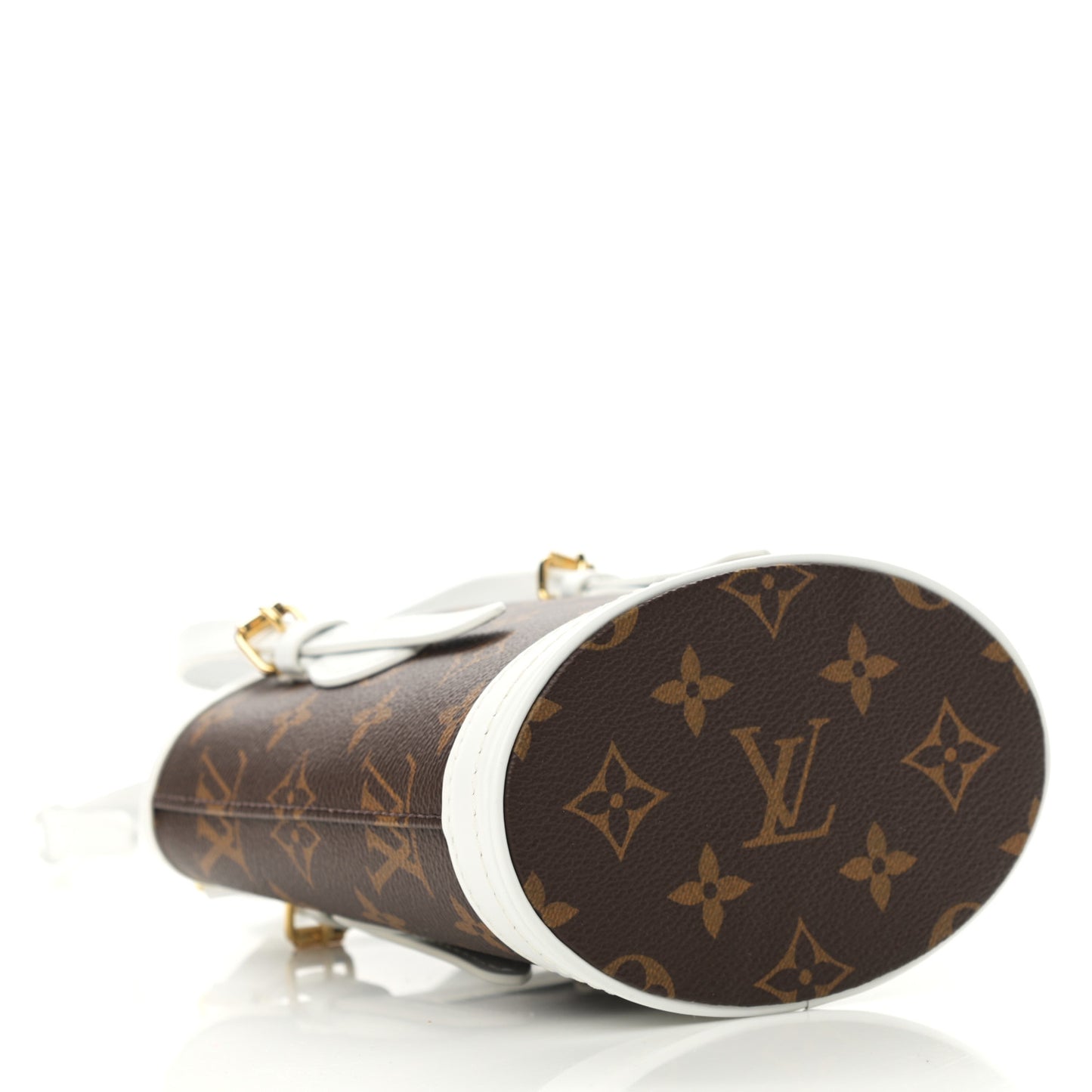 Monogram LV Match Nano Bucket Bag White
