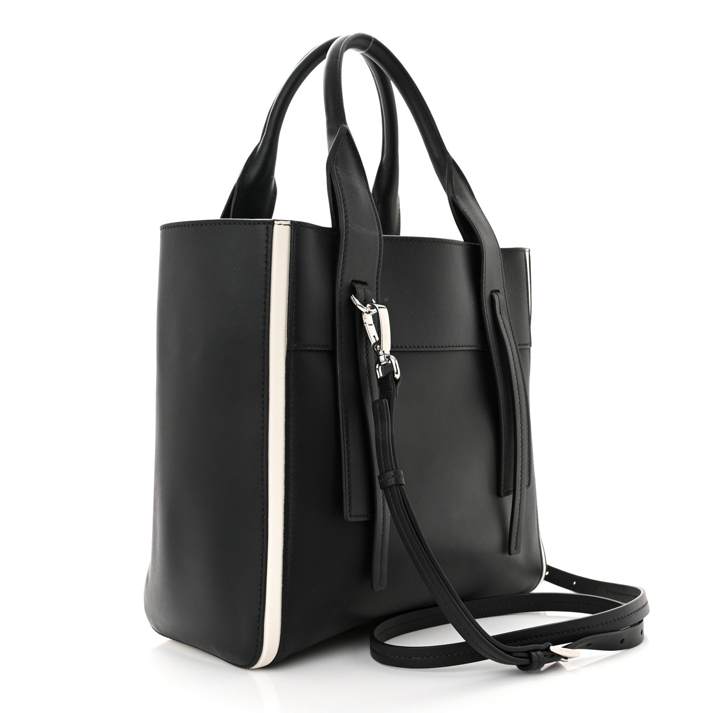 Grace Lux Light Small Ouverture Tote Black White