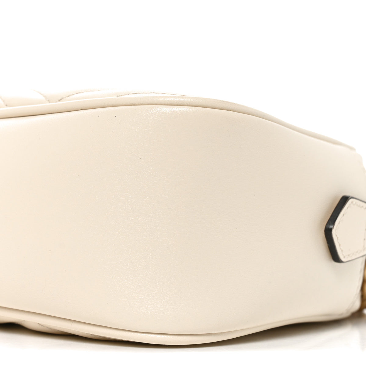 Calfskin Matelasse Small GG Marmont Chain Shoulder Bag White