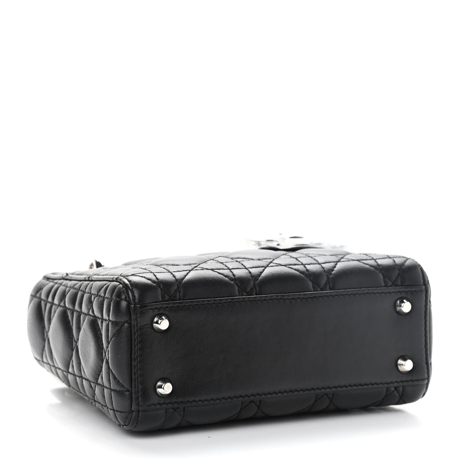 Christian Dior Lambskin Cannage Mini Lady Dior Black 4 of 12