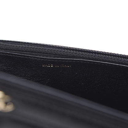 Chanel Goatskin Chevron Quilted Statement Wallet On Chain WOC Black 7 of 12