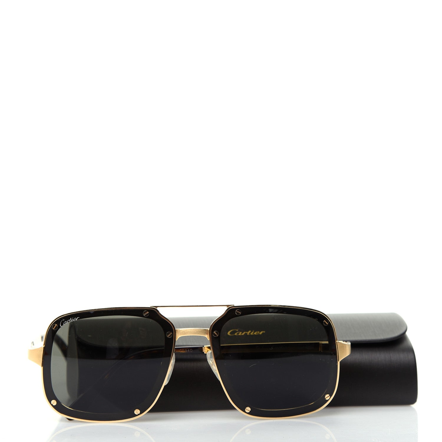 Cartier Titanium Santos De Cartier Sunglasses Gold 8 of 8