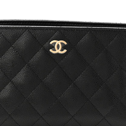 Chanel Caviar Quilted Chain Cosmetic Case Black 8 of 11