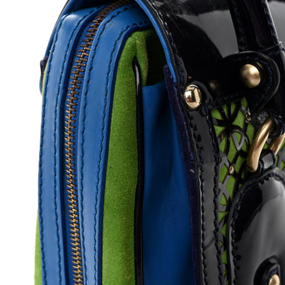 Versace Patent Suede Carla Handle Bag 11 of 11