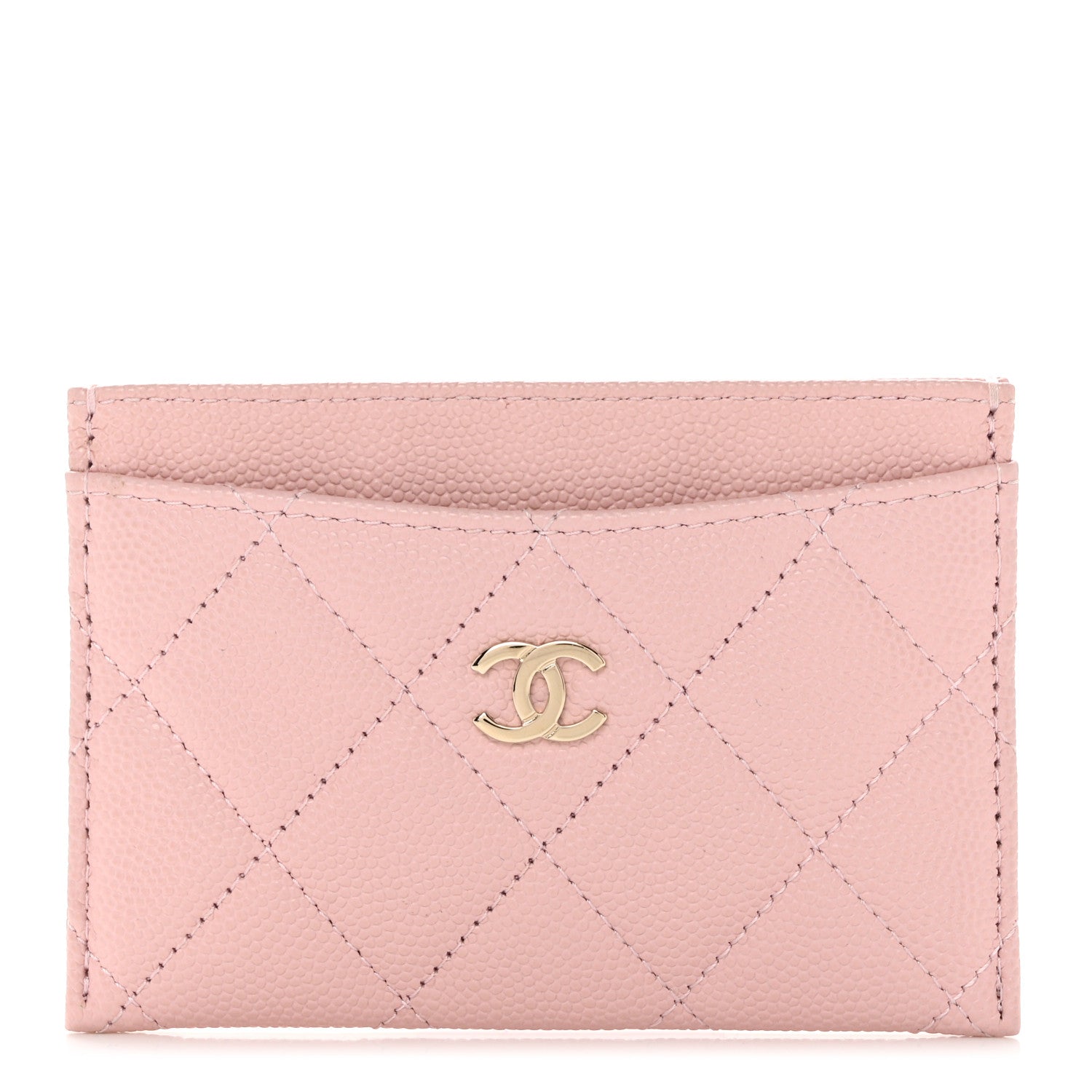 Chanel Caviar Quilted Card Holder Light Pink 1 of 9
