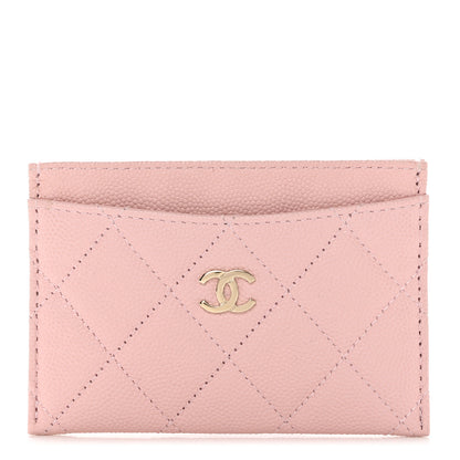 Chanel Caviar Quilted Card Holder Light Pink 1 of 9