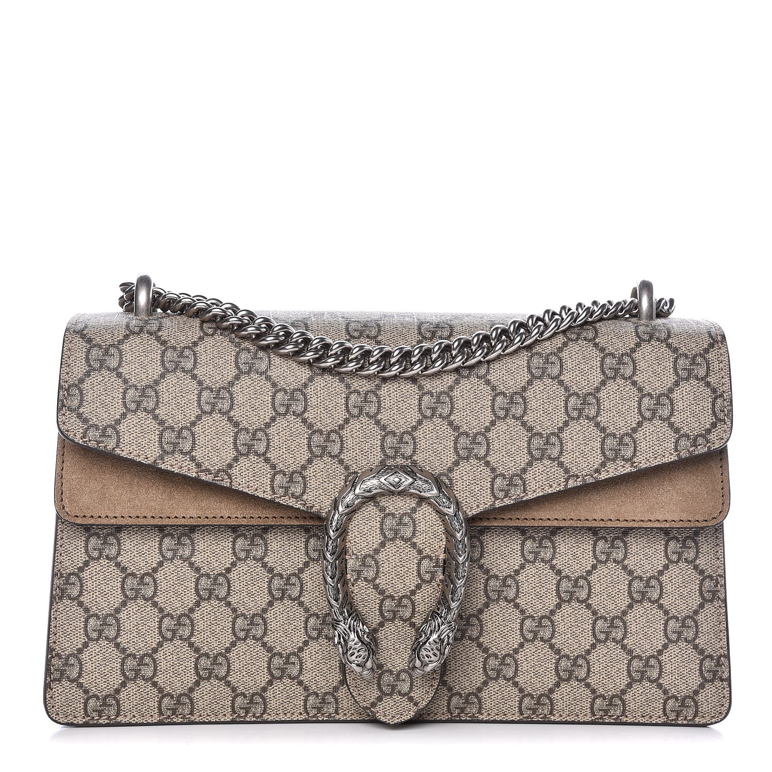Gucci GG Supreme Monogram Small Dionysus Shoulder Bag Taupe 1 of 12