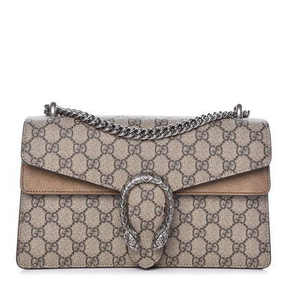 Gucci GG Supreme Monogram Small Dionysus Shoulder Bag Taupe 1 of 12