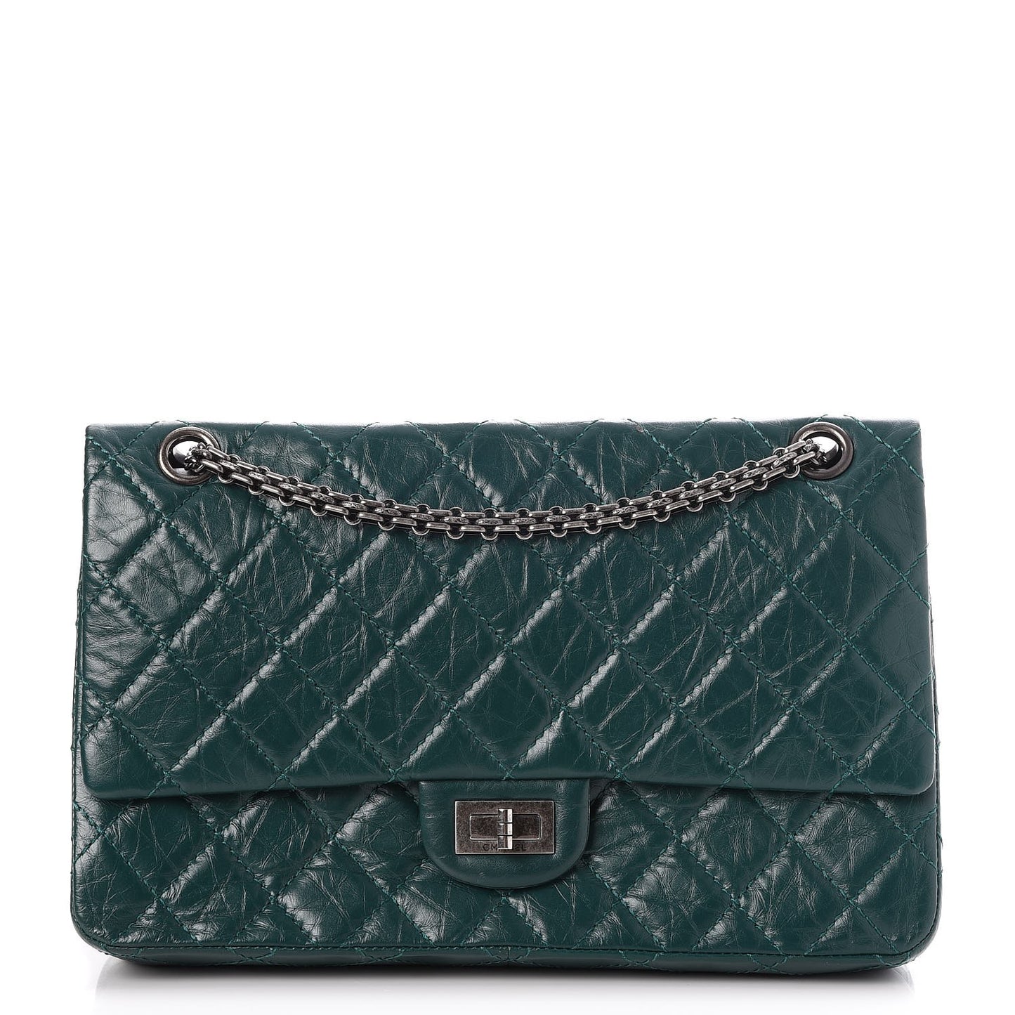 Aged Calfskin 2.55 Reissue 226 Flap Dark Green