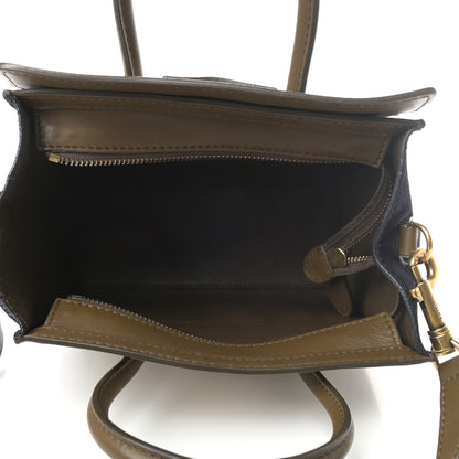 Celine Calfskin Suede Nano Tri-Color Luggage Cream 5 of 9