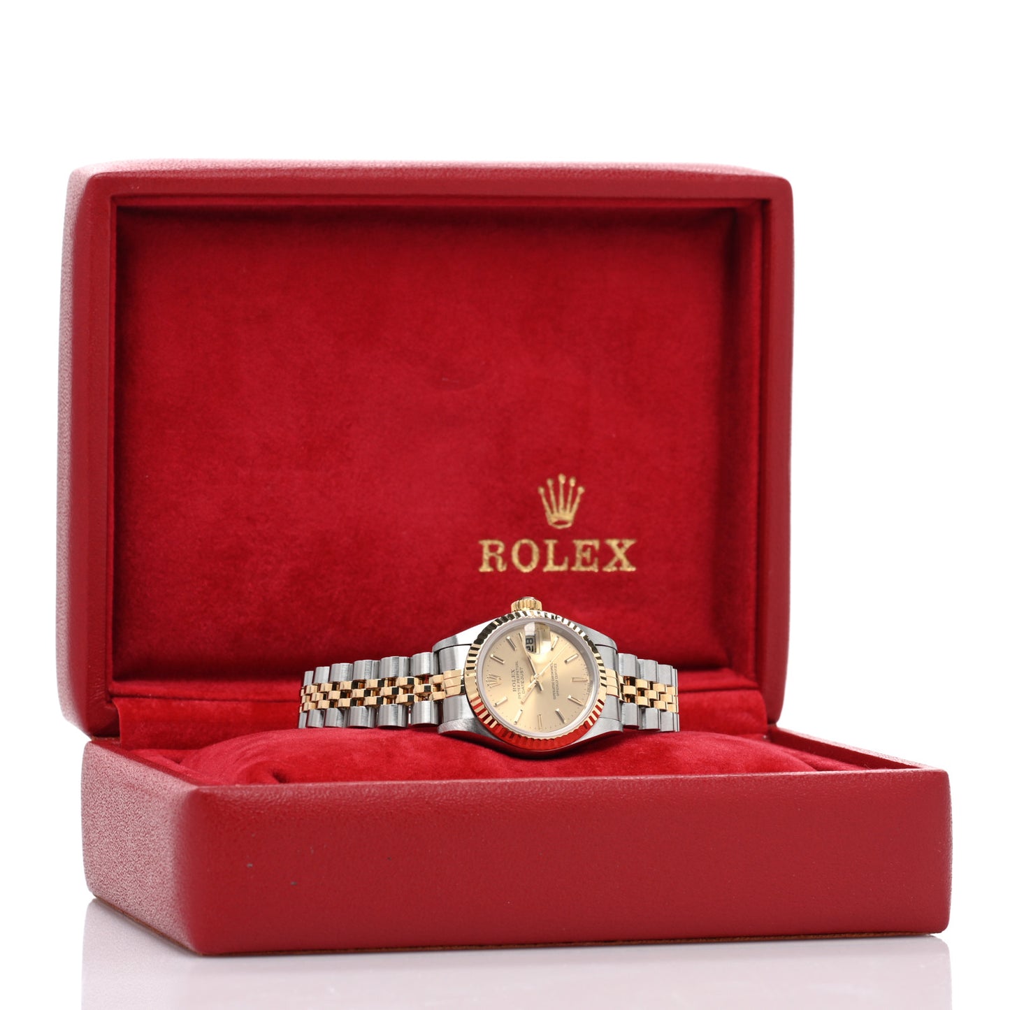 Stainless Steel 18K Yellow Gold 26mm Oyster Perpetual Datejust Watch Champagne 69173