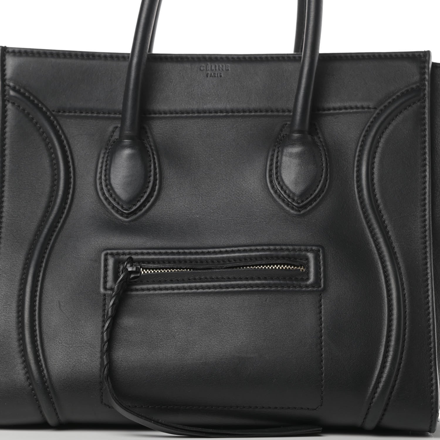 Celine Smooth Calfskin Medium Phantom Luggage Black 8 of 17