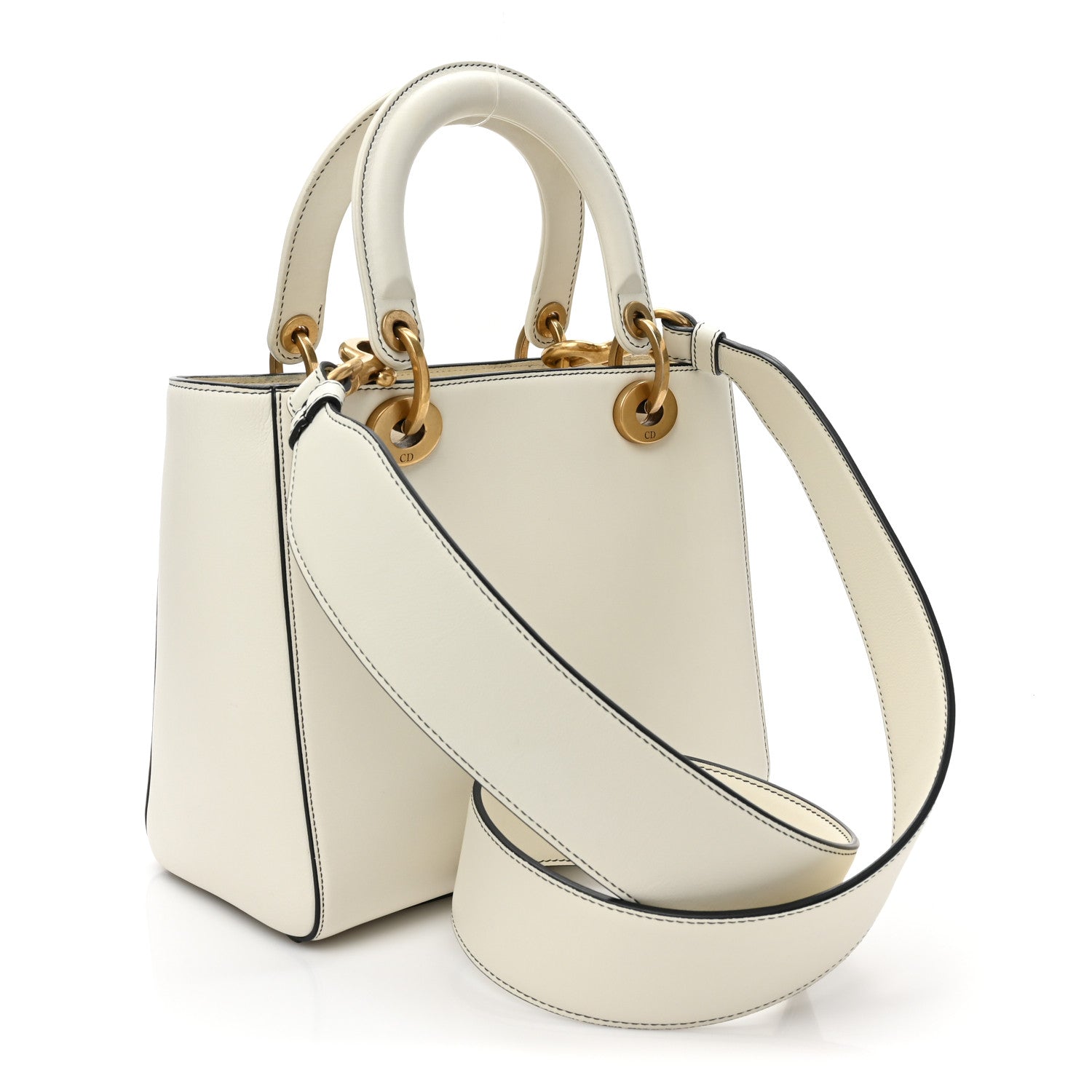 Christian Dior Calfskin Niki De Saint Phalle Heart Medium Supple Lady Dior Off White 3 of 12
