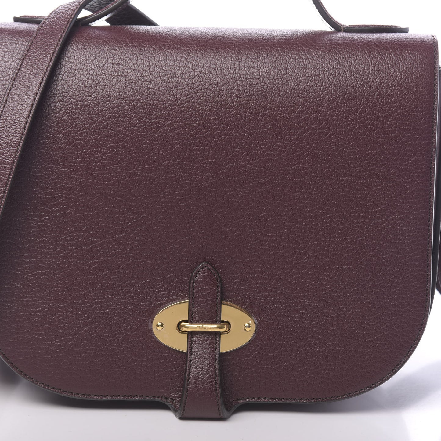 Textured Goatskin Calfskin Tenby Shoulder Bag Burgundy