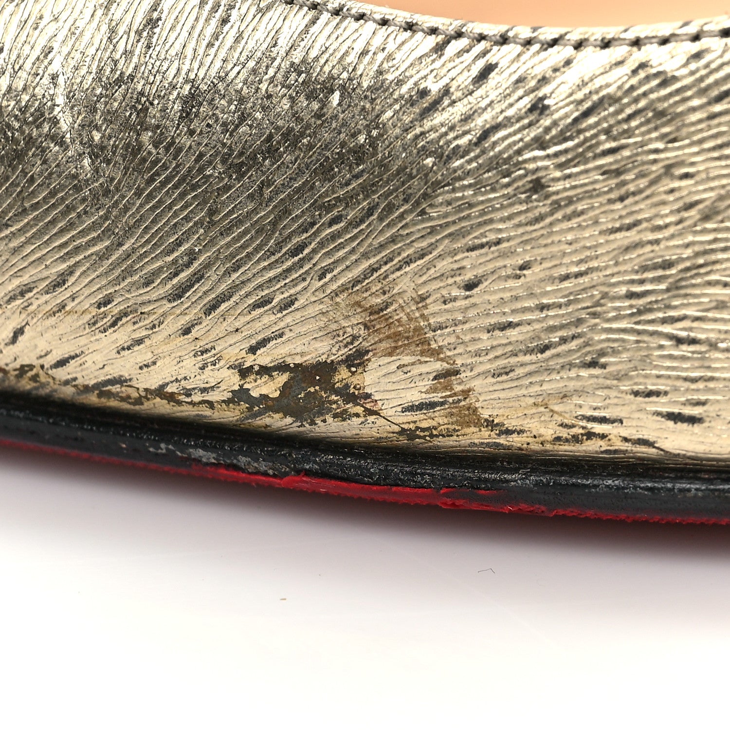 Christian Louboutin Metallic Crinkled Nappa Pigalle Follies 100 Pumps 41 Platine 8 of 9