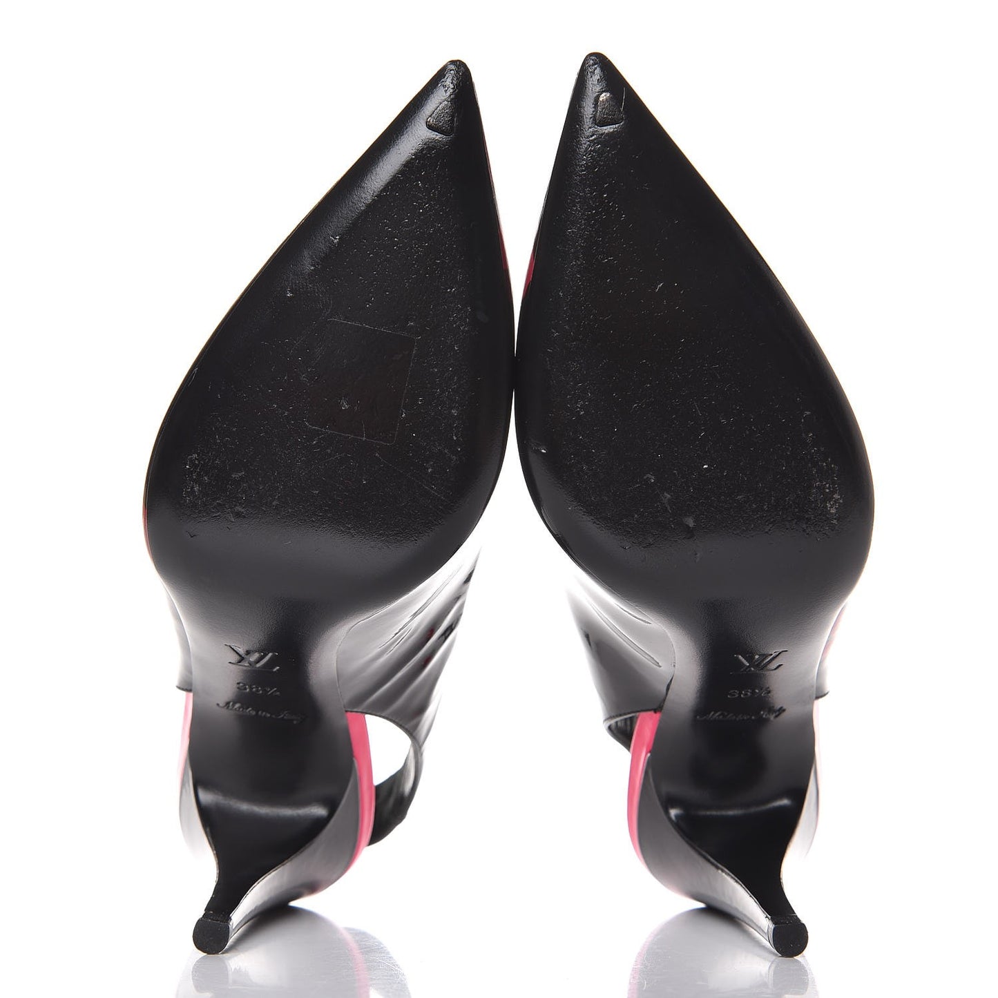 Patent Graffiti Slingback Pumps 38.5 Black Pink