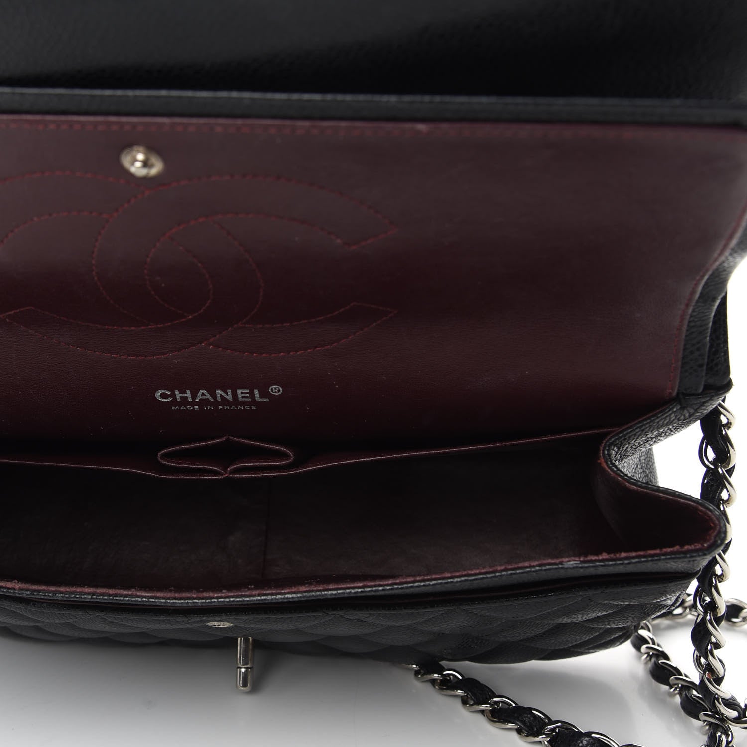Chanel Caviar Quilted Jumbo Double Flap Black 8 of 12